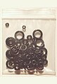 Assorted O rings are used to hold on some kinds of jewelry.