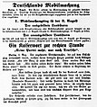 Bekanntgabe der Deutschen Mobilmachung vom 2. August 1914