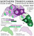 Northern Transylvania ethnic map