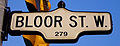 Bloor Street West Street Sign