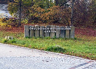 Eingang zum Ökologisch-Botanischen Garten der Universität Bayreuth