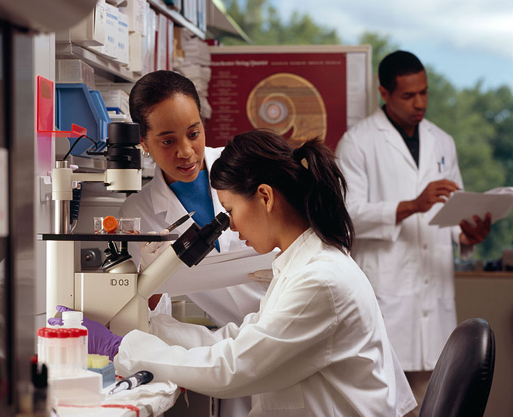 File:Researchers in laboratory.jpg