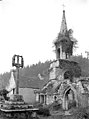 Les ruines de la chapelle de Pont-Christ, vers 1925, photo de Georges-Louis Arlaud.