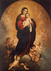 Madonna and Child in Glory , circa 1673 date QS:P,+1673-00-00T00:00:00Z/9,P1480,Q5727902 , Liverpool, Walker Art Gallery