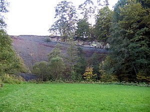 Keuperaufschluss an der Bodenmühlwand