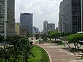 English: Anhangabaú Square and the city's skyline (old downtown).