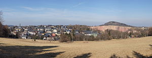 Blick auf Altenberg mit Pinne