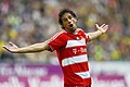 Luca Toni of Bayern Muenchen in action during the match between Borussia Dortmund and FC Bayern Muenchen on August 23, 2008.