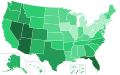 U.S. population growth by state and territory from 1970 to 2020