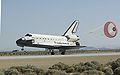 Space Shuttle Atlantis lands at Edwards Air Force Base after a successful STS-125 mission