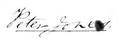 Peter Jones' signature