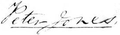 Peter Jones' signature