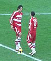 Luca Toni and Miroslav Klose at kick-off, February 14 2009 against Hertha BSC Berlin.