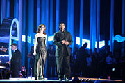 With Denzel Washington at the Nobel Peace Price Concert (11 December 2010)