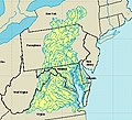 U.S. Geological Survey map of the Chesapeake Bay watershed