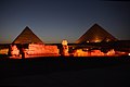 Giza Pyramids at night