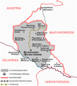 The map of the Mura/Prekmurje Republic (Hungarian)