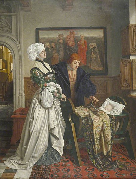 File:Willem Geets - Charles V and Jeanne Vandergeynst at the Cradle of Their Daughter, Marguerite.jpg