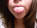 Tongue surface piercing