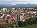 Das Stadtzentrum, im Hintergrund der Schwarzwald