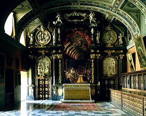 Altar en el interior de la sacristía.