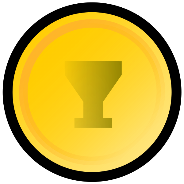 File:Gold medal with cup.svg