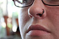 Nostril piercing (ring)