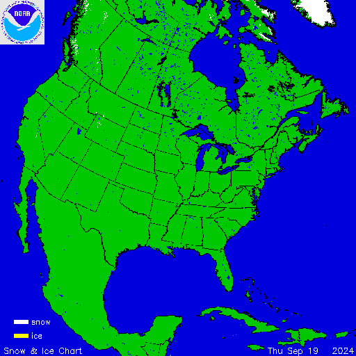 North America Snow & Ice Chart