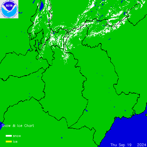 Afghanistan, Pakistan & Tajikistan Snow & Ice Chart