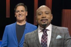 SHARK TANK - “1601”- The season 16 premiere features entrepreneurs hoping to score an investment deal with the Sharks. Innovative products include mushroom-based mocktails, custom-fit mouthguards, an Asian American-led sneaker brand and an app to boost your cardio game. FRIDAY, OCT. 18 (8:00-9:01 p.m. EDT) on ABC. (Disney/Christopher Willard) KEVIN O'LEARY, RASHAUN WILLIAMS, LORI GREINER, MARK CUBAN, DAYMOND JOHN