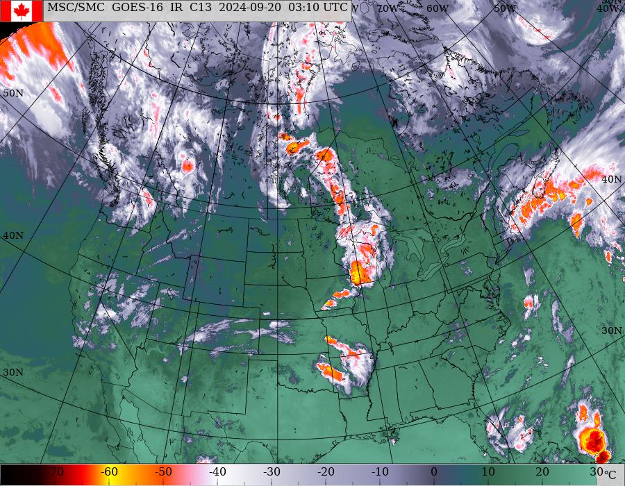 Eastern Canada and the United States Satellite