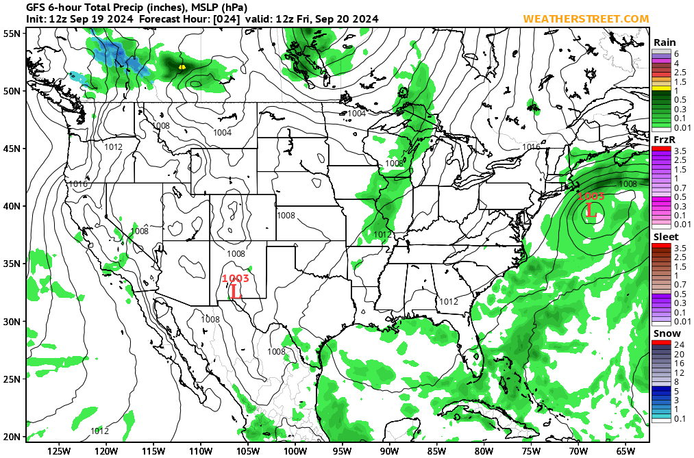 US Pressures https://weatherstreet.com/models/gfs-slp-precip-forecast.php