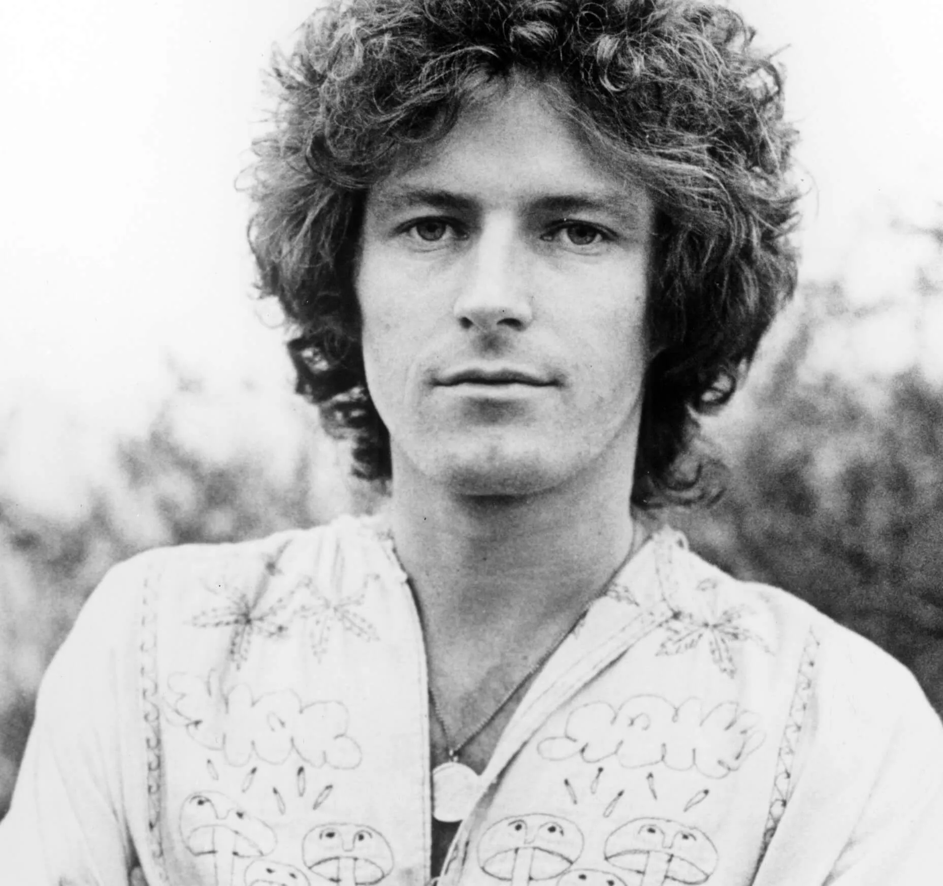 The Eagles' Don Henley in black-and-white