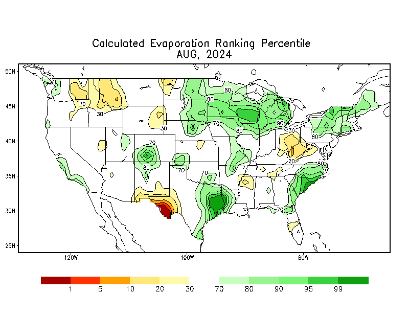 Monthly Evaporation Percentile