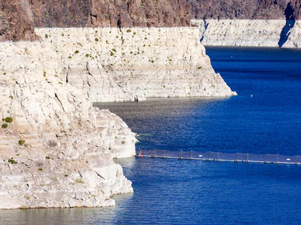 Low water levels at Lake Mead