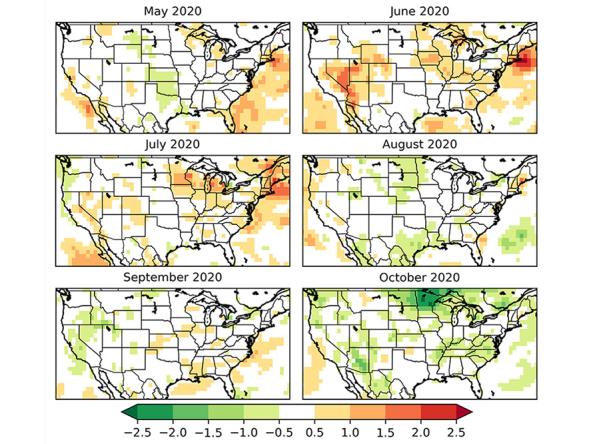 1-month EDDI forecast maps